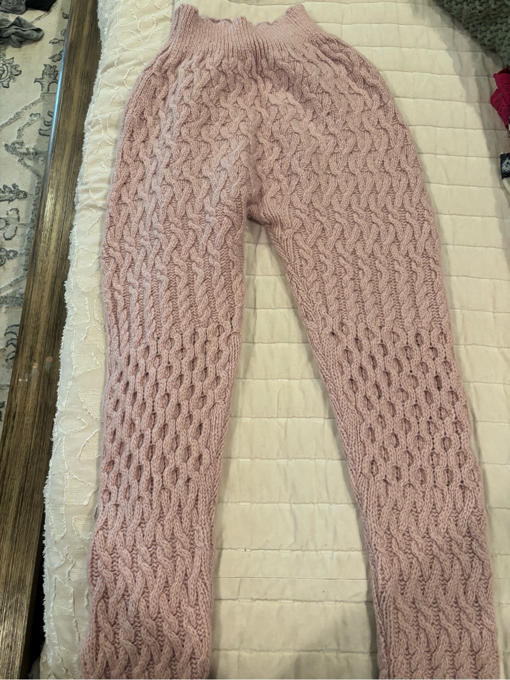 Aran Sweater Market Wool and Cashmere Cable Leggings